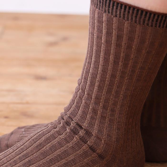 TAWARA（たわら） コットンリネン リブ クルーソックス 1P 靴下 レディース おしゃれ かわいい リネン コットン シンプル 秋 冬 |  | 19