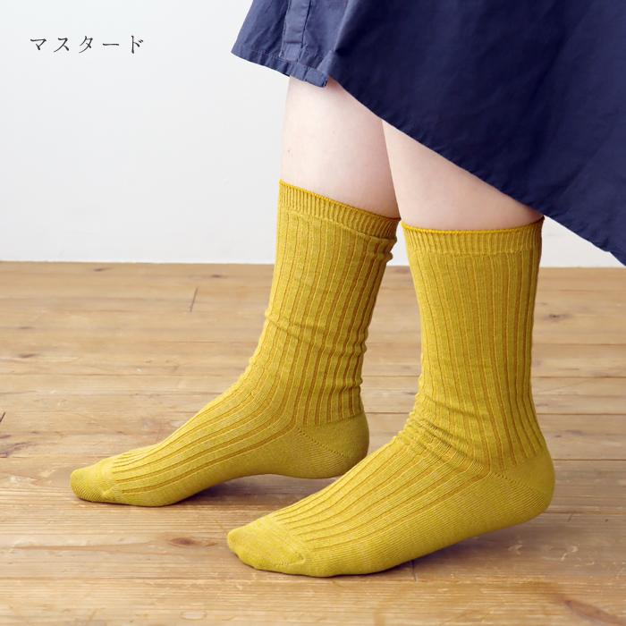 TAWARA（たわら） コットンリネン リブ クルーソックス 1P 靴下 レディース おしゃれ かわいい リネン コットン シンプル 秋 冬 |  | 11