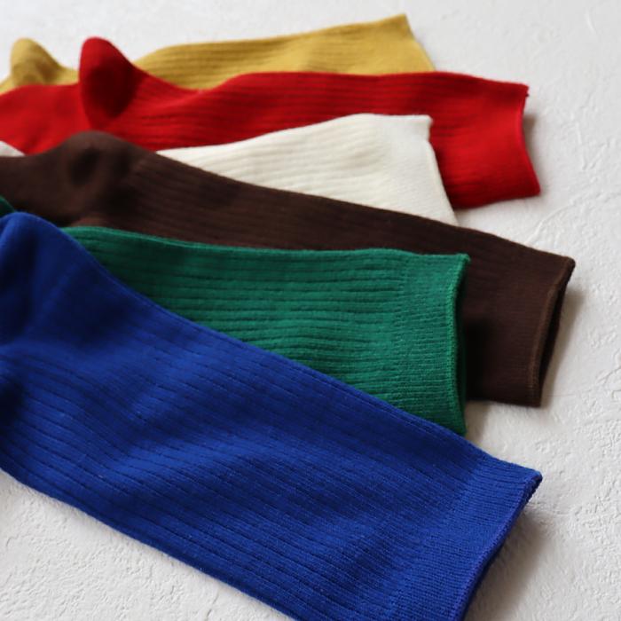 TAWARA（たわら） コットン リブ ベーシック クルーソックス 1P  靴下 レディース おしゃれ かわいい コットン シンプル 秋 冬 |  | 16