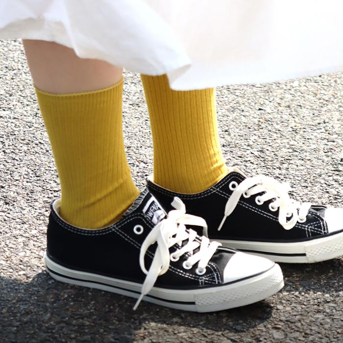 TAWARA（たわら） コットン リブ ベーシック クルーソックス 1P  靴下 レディース おしゃれ かわいい コットン シンプル 秋 冬 |  | 10