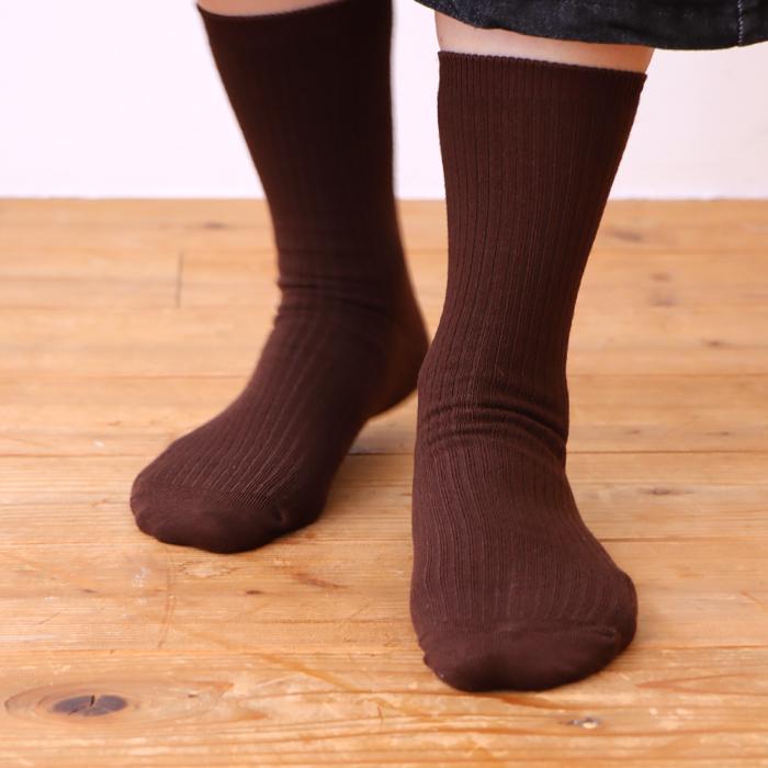 TAWARA（たわら） コットン リブ ベーシック クルーソックス 1P  靴下 レディース おしゃれ かわいい コットン シンプル 秋 冬 |  | 14