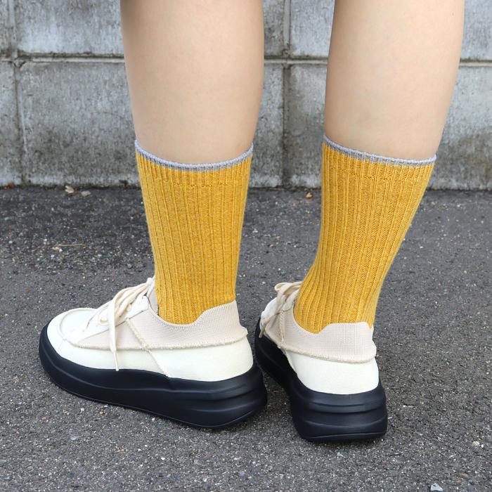 TAWARA（たわら） ウール混 トップカラーローゲージ リブクルーソックス 1P  靴下 レディース おしゃれ かわいい コットン シンプル 秋 冬 |  | 16