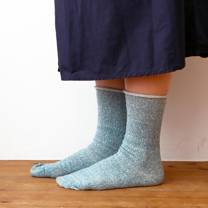 TAWARA（たわら）t41040 肌側シルク ゴムなし クルーソックス 1P レディース ゴムなし エコシルク | TAWARA | 19