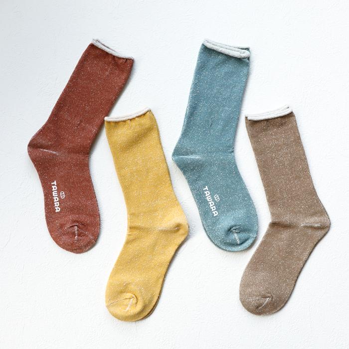 TAWARA（たわら）t41040 肌側シルク ゴムなし クルーソックス 1P レディース ゴムなし エコシルク | TAWARA | 21