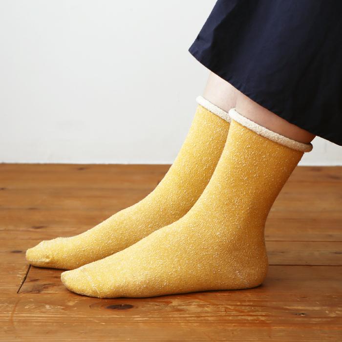 TAWARA（たわら）t41040 肌側シルク ゴムなし クルーソックス 1P レディース ゴムなし エコシルク | TAWARA | 08