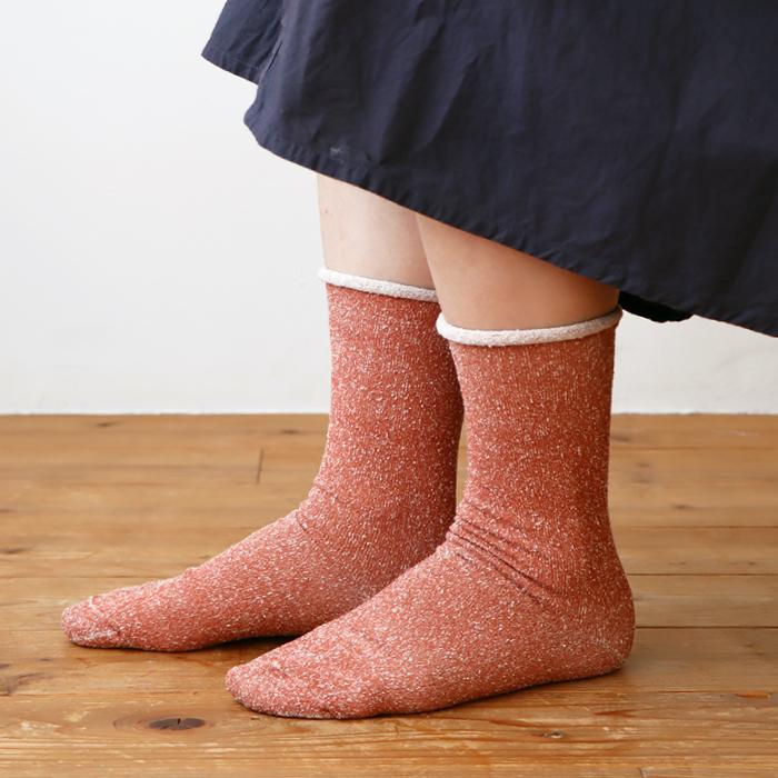 TAWARA（たわら）t41040 肌側シルク ゴムなし クルーソックス 1P レディース ゴムなし エコシルク | TAWARA | 10