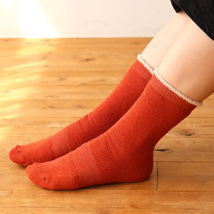 TAWARA（たわら） t41041 肌側コットン100％パイルクルーソックス 1P シンプル 靴下 ジュニア レディース 綿 パイル ふかふか あったかい 秋 冬 |  | 14
