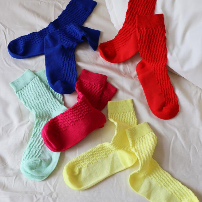 TAWARA（たわら） ポコポコ クルーソックス 1P 靴下 レディース おしゃれ かわいい コットン 立体編み | TAWARA | 18