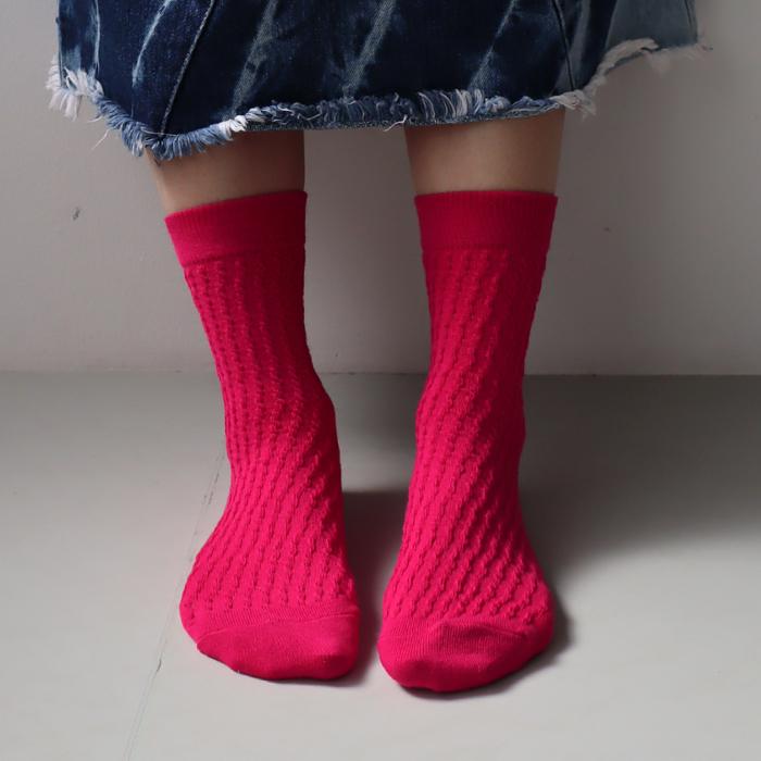 TAWARA（たわら） ポコポコ クルーソックス 1P 靴下 レディース おしゃれ かわいい コットン 立体編み | TAWARA | 09