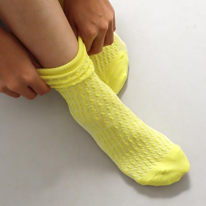 TAWARA（たわら） ポコポコ クルーソックス 1P 靴下 レディース おしゃれ かわいい コットン 立体編み | TAWARA | 10