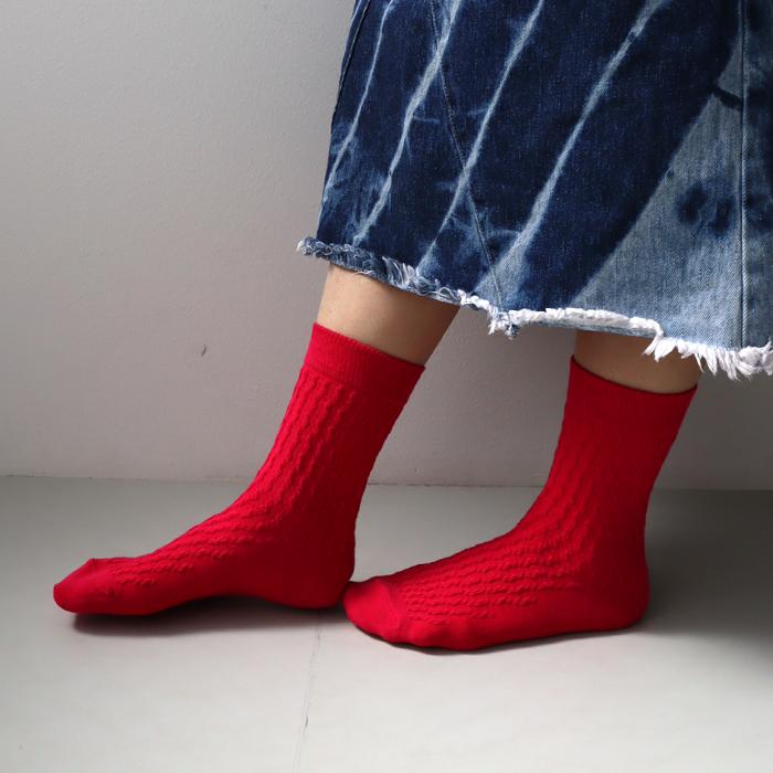 TAWARA（たわら） ポコポコ クルーソックス 1P 靴下 レディース おしゃれ かわいい コットン 立体編み | TAWARA | 12