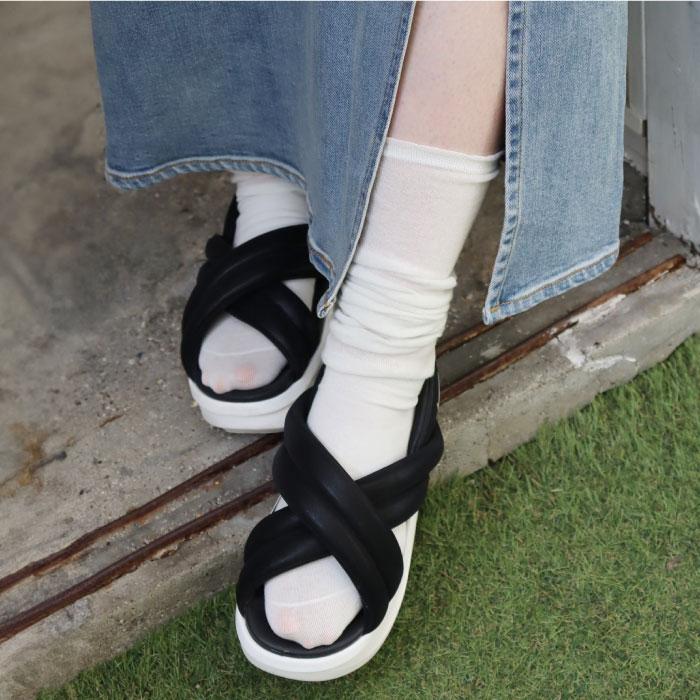 TAWARA（たわら）t50911 くしゅのびエアーハイソックス 1P シンプル 靴下 レディース ハイソックス ロング 履きやすい カラフル シアー 無地 | stample | 08