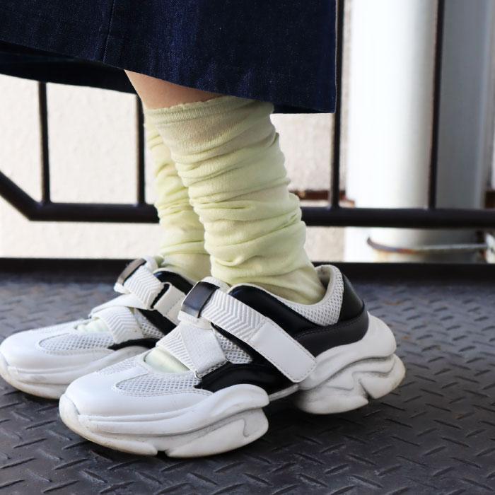 TAWARA（たわら）t50911 くしゅのびエアーハイソックス 1P シンプル 靴下 レディース ハイソックス ロング 履きやすい カラフル シアー 無地 | stample | 10