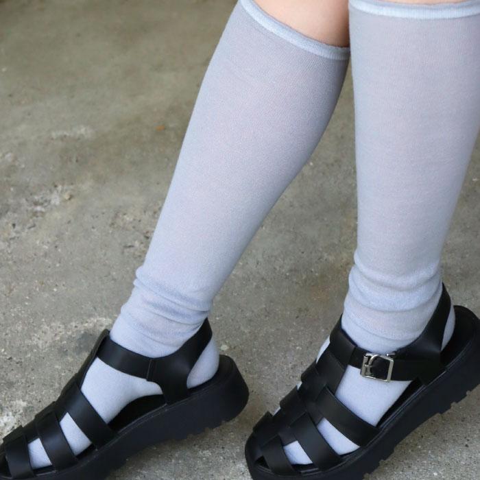 TAWARA（たわら）t50911 くしゅのびエアーハイソックス 1P シンプル 靴下 レディース ハイソックス ロング 履きやすい カラフル シアー 無地 | stample | 13