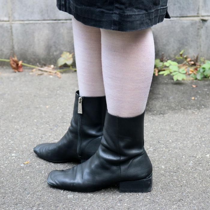 TAWARA（たわら）メリノウール100％糸を使った なめらかベタ編みタイツ t60669 タイツ  履きやすい 保温 防寒 毛  ウール チクチクしない  秋 冬 | stample | 09