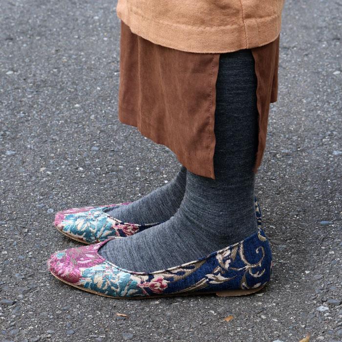 TAWARA（たわら）メリノウール100％糸を使った なめらかベタ編みタイツ t60669 タイツ  履きやすい 保温 防寒 毛  ウール チクチクしない  秋 冬 | stample | 10