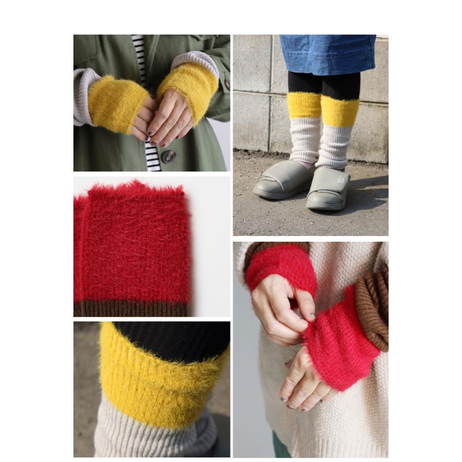 TAWARA t61095 リブ＆シャギー バイカラー ２WAYウォーマー 2WAY アームウォーマー レッグウォーマー 保温 おしゃれ 2025 秋 冬 | TAWARA | 05