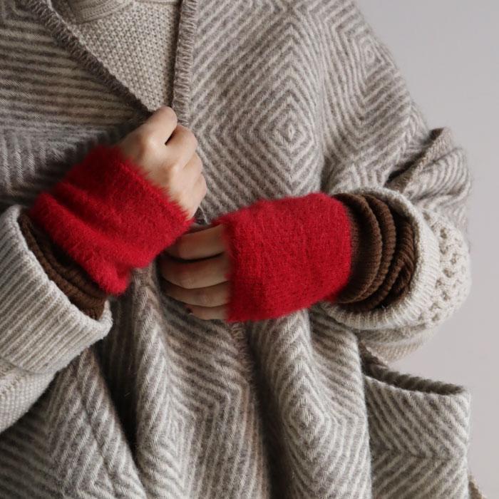 TAWARA t61095 リブ＆シャギー バイカラー ２WAYウォーマー 2WAY アームウォーマー レッグウォーマー 保温 おしゃれ 2025 秋 冬 | TAWARA | 07