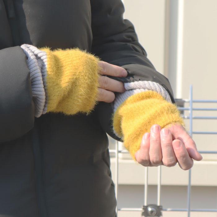 TAWARA t61095 リブ＆シャギー バイカラー ２WAYウォーマー 2WAY アームウォーマー レッグウォーマー 保温 おしゃれ 2025 秋 冬 | TAWARA | 12