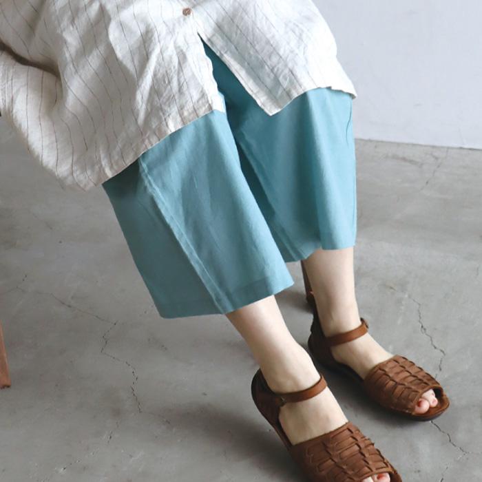 TAWARA（たわら）コットンぺチパンツ t61105 綿 レイヤード 重ね着 ナチュラル 涼しい ワイドパンツ レディース 薄地 通気性 おしゃれ ゆったり | TAWARA | 15