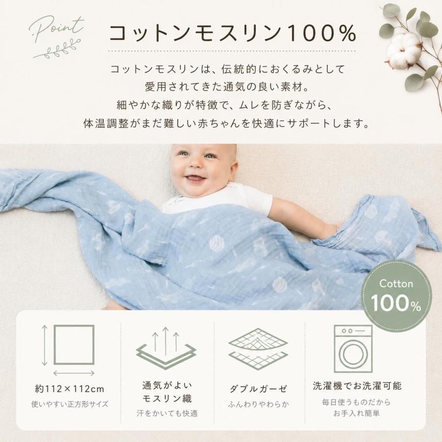 エッセンシャルズ 日本正規品 おくるみ エイデンアンドアネイ aden モスリンラップ 2枚セット ガーゼ コットン ガーゼ スワドル ベビー |  | 06