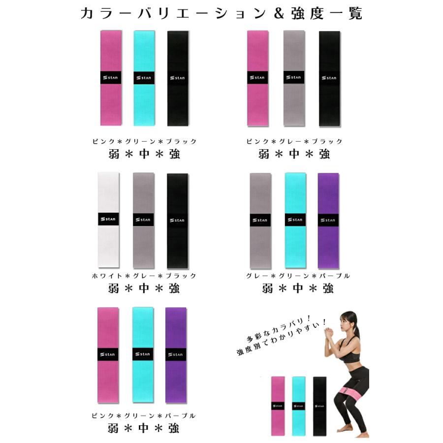 トレーニングチューブ エクササイズバンド ヨガバンド 強度別 3