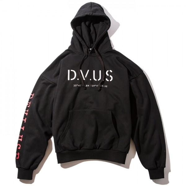 贅沢品 Deviluse　D.V.U.S Drop Shoulder Pullover Hooded(Black) パーカー