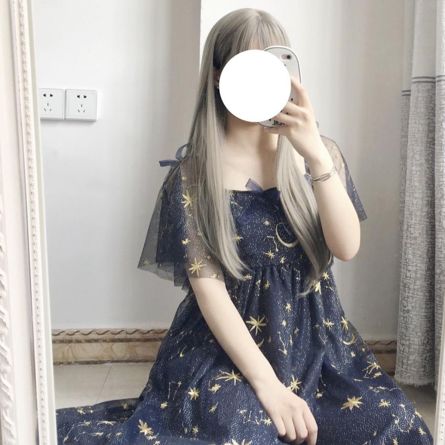 星柄 ワンピース 星 星空 かわいい 安い キラキラ ゴスロリ