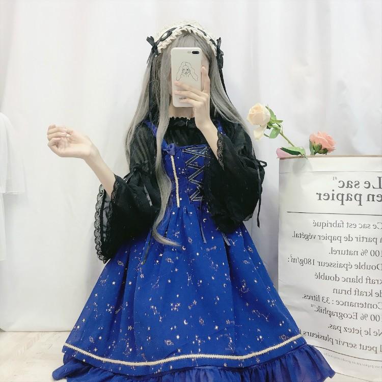 十一月 咲夜 Lolita 星空ワンピース ゴスロリ ロリータ ドレス コスプレ ロリータワンピース 十一月咲夜 ロリータドレス ロリータファッション