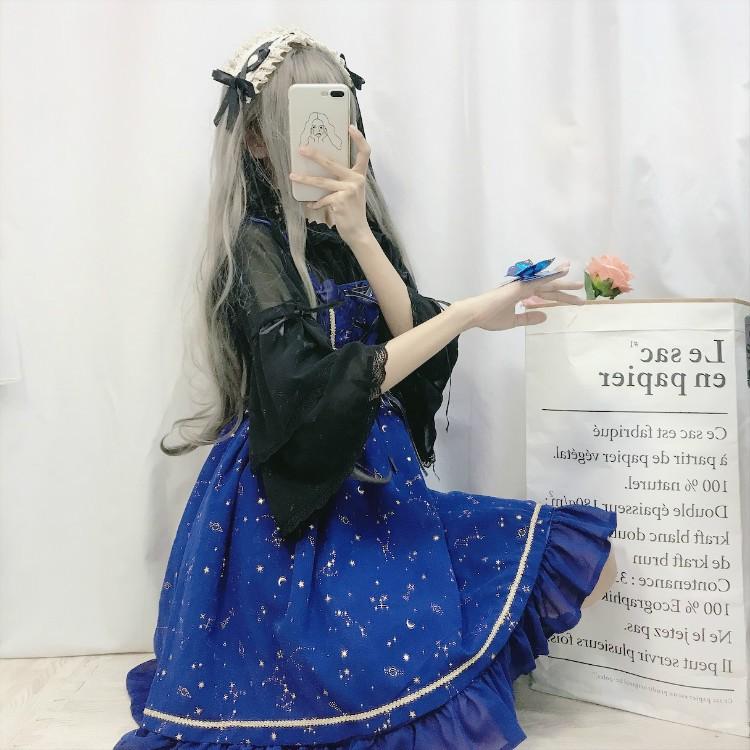 星柄 ワンピース 星 星空 キラキラ ゴスロリ コスチューム ロリータ