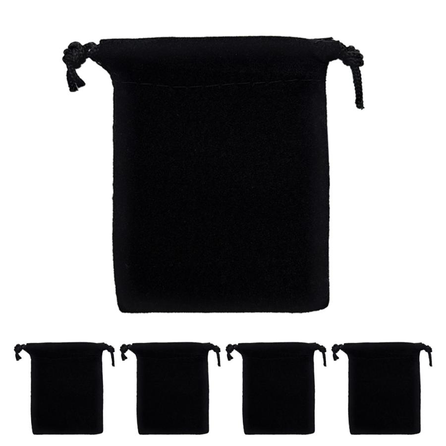 5枚セット 巾着袋 ベロア調 アクセサリー ベロア 保存 小さい サイズ プレゼント ポーチ Sサイズ 小物入れ 贈り物 飾り付け 袋 ブラック 送料無料 |  | 05