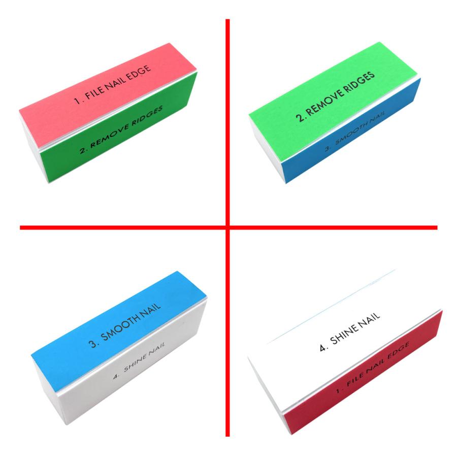 4面 ブロック バッファー 爪磨き 爪ヤスリ ネイルケア 美容 艶出し お