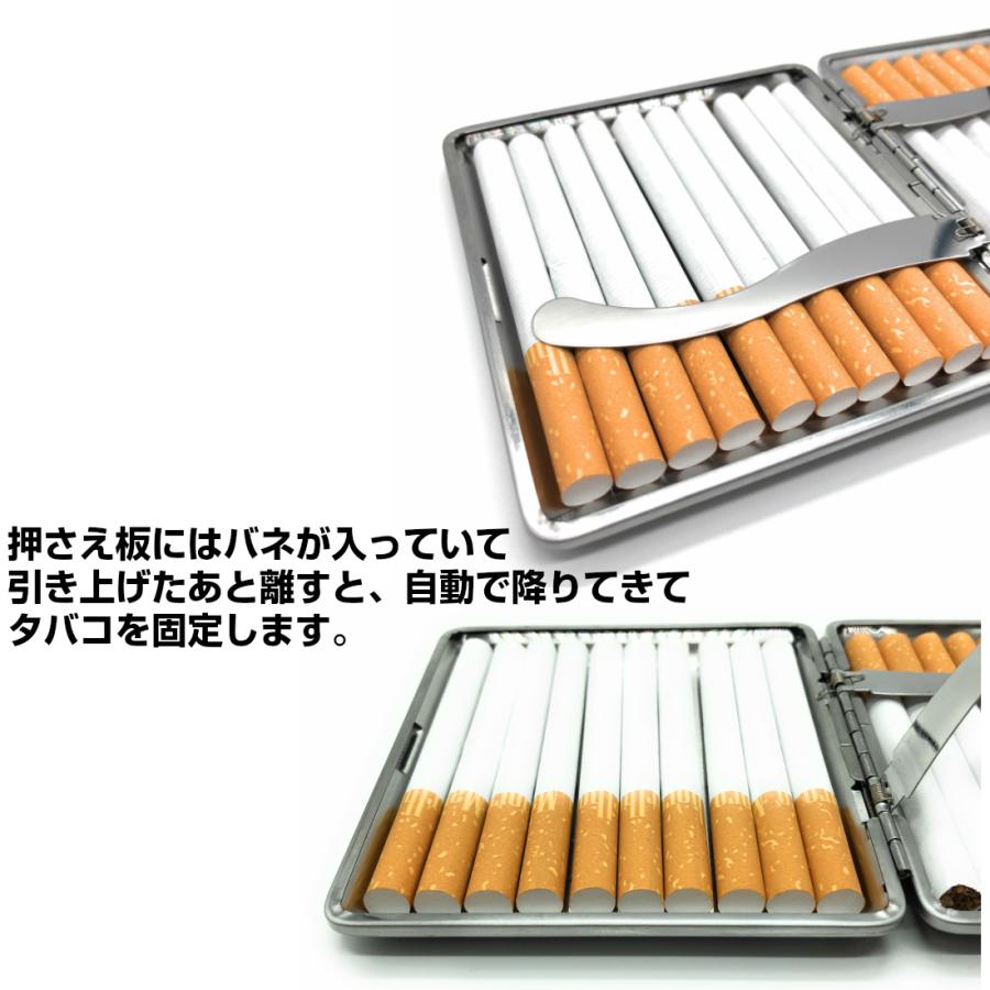 シガレットケース 黒 レザー たばこ入れ タバコ ケース 20本用 たばこ