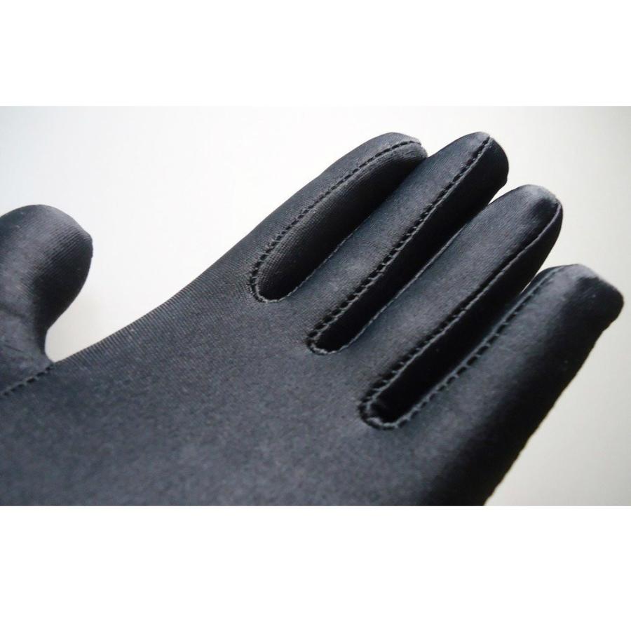 フォーマル ショート 手袋 光沢 ブラック 男女兼用 ストレッチ素材