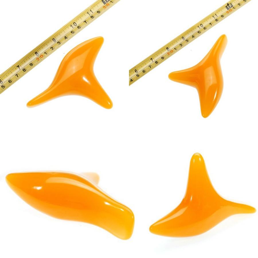 かっさ 足 マッサージ棒 フットマッサージ 石スティックツール オカリナ 型　かっさ 整体 ツボ押し オレンジ 硬い 血裔循環 送料無料 |  | 01