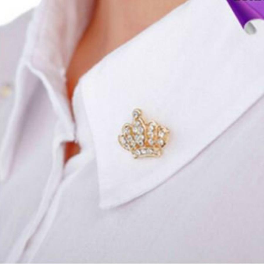 クラウン 王冠 ピンバッジ ピンバッチ 王室風 ブローチ ラペルピン スーツ おしゃれ キラキラ ロイヤル メンズアクセサリー レディース ゴールド 金 送料無料 |  | 01
