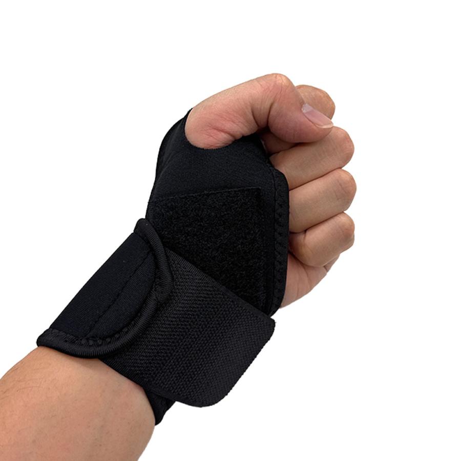 リストガード 手首サポート サポーター 腱鞘炎 両手首 フリーサイズ ブラック 2個セット ネオプレン マジックテープ 補助 補強 野球 スポーツ 高校野球 送料無料 |  | 04