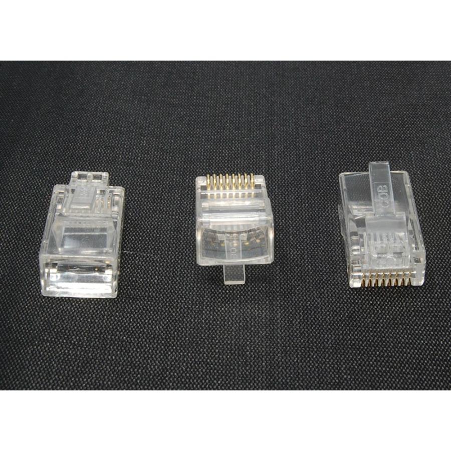 RJ45 LANケーブル 100個セット コネクタ プラグ 8極8芯 送料無料