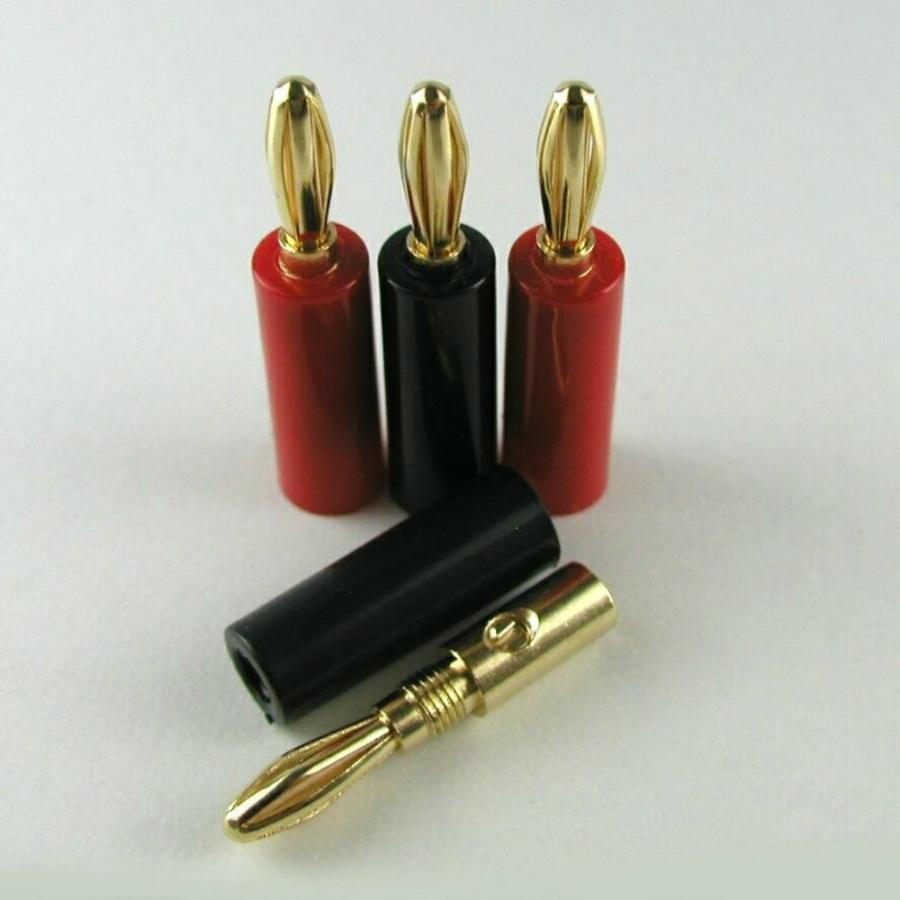 バナナプラグ 24K 金メッキ ゴールド レッド ブラック 8本セット 送料無料 |  | 01