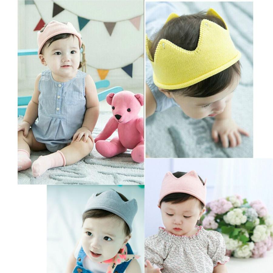 ベビー ニット クラウン 王冠 石付き 赤ちゃん ジルコニア 記念