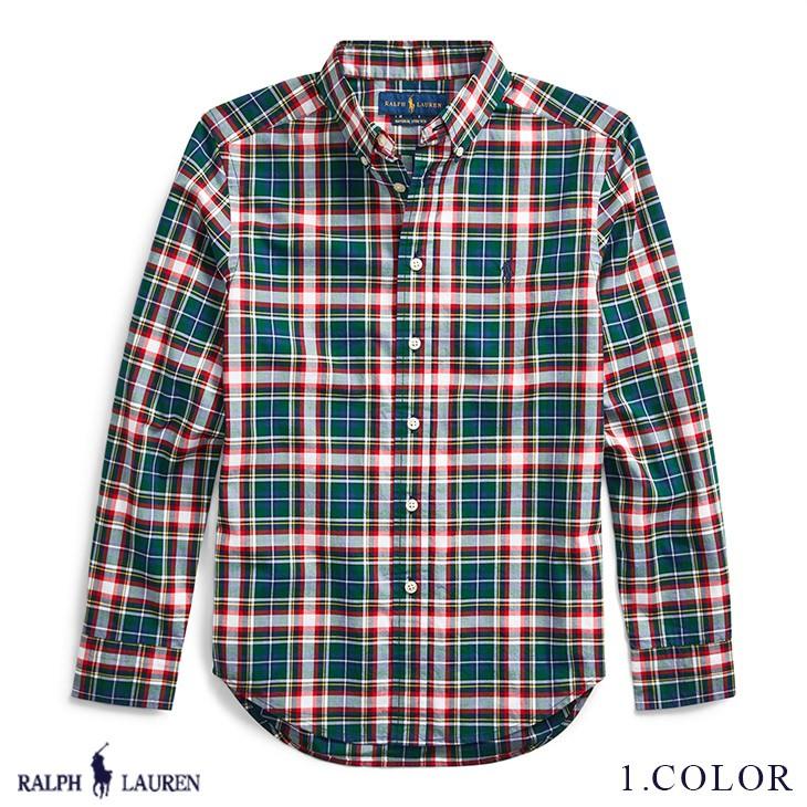 ralph lauren plaid cotton poplin shirt