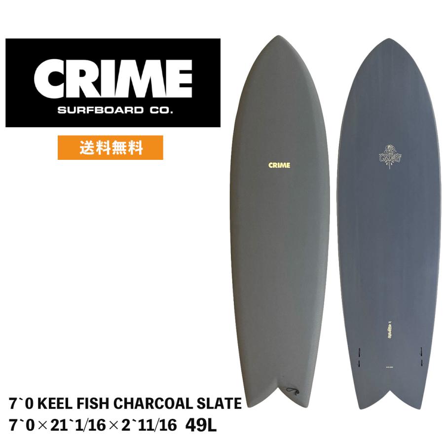 CRIME クライム 7’0 サーフボード ミッドレングス CRIME / 7`0 KEEL FISH CHARCOAL SLATE