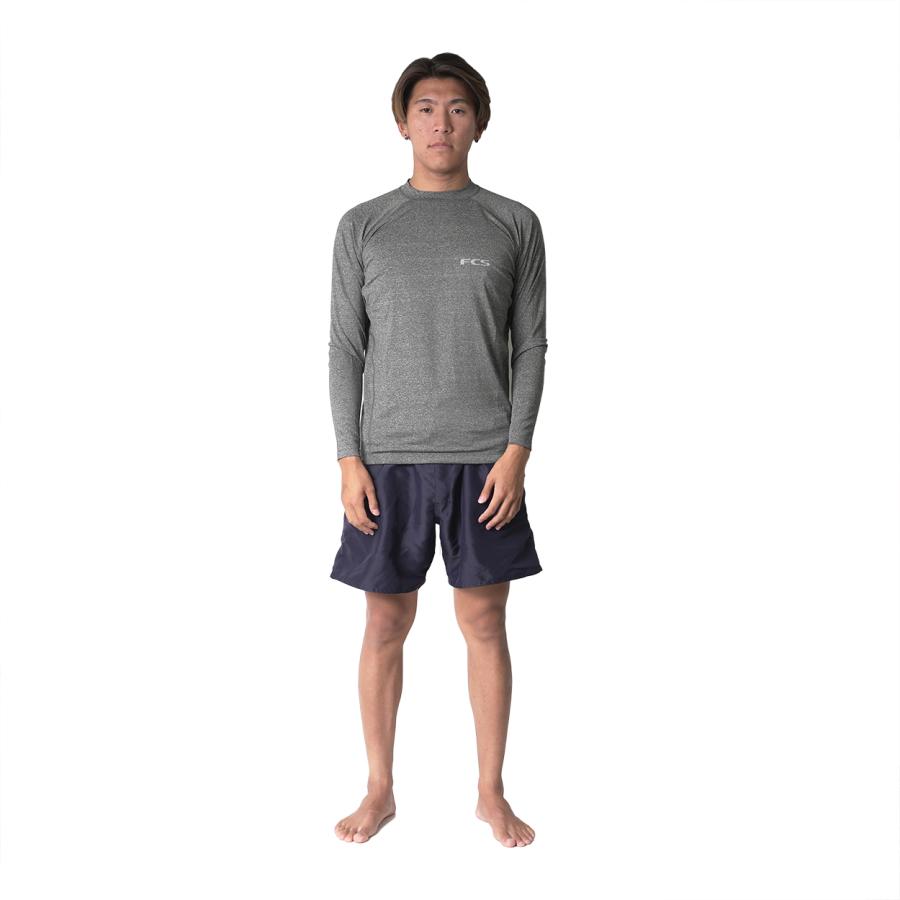 FCS ESSENTIAL LONG SLEEVE RASH GRAY ラッシュガード : STANDARDSTORE