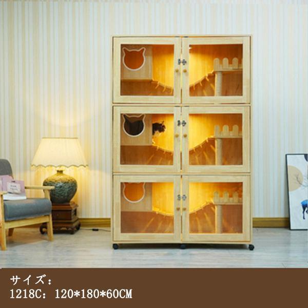 猫の別荘 ネコハウス 猫部屋 猫 ハウス、ベッド アパート ペット キャット別墅 通気 無臭 天然（全実木製） 猫 ハウス 通気