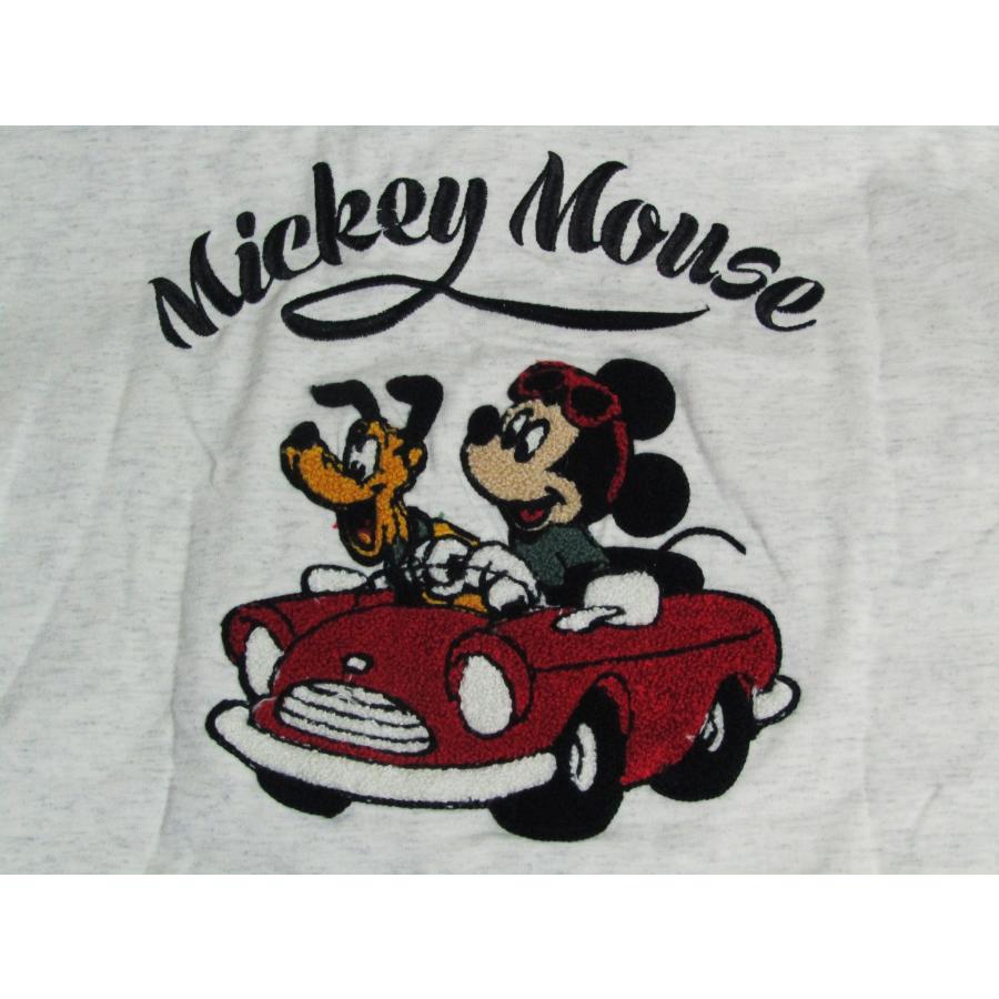 ディズニーミッキーマウス刺繍Tシャツ 　杢ライトグレー |  | 01