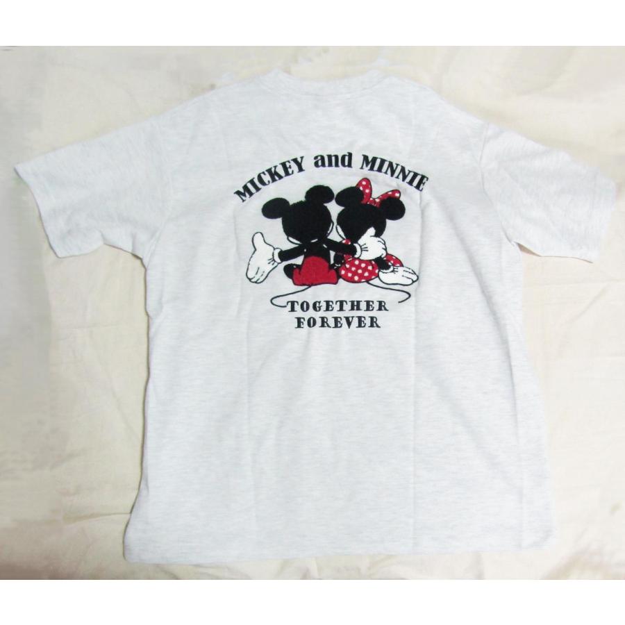 ディズニーミッキーマウス刺繍TシャツB 　杢ライトグレー | 