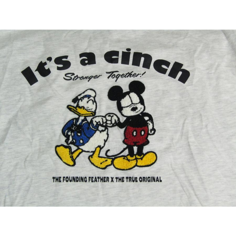 ディズニーミッキーマウス刺繍Tシャツ 　杢ライトグレー |  | 01