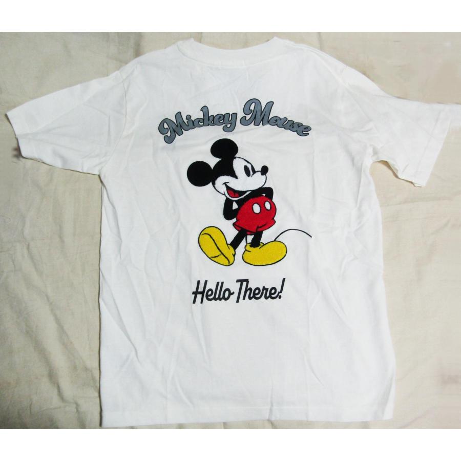 ディズニーミッキーマウス刺繍Tシャツオフ 白 | 
