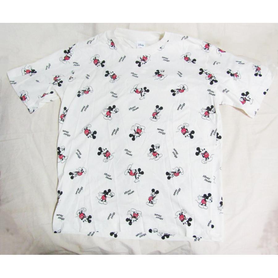 ディズニーミッキーマウス総柄Tシャツオフ 白 | 