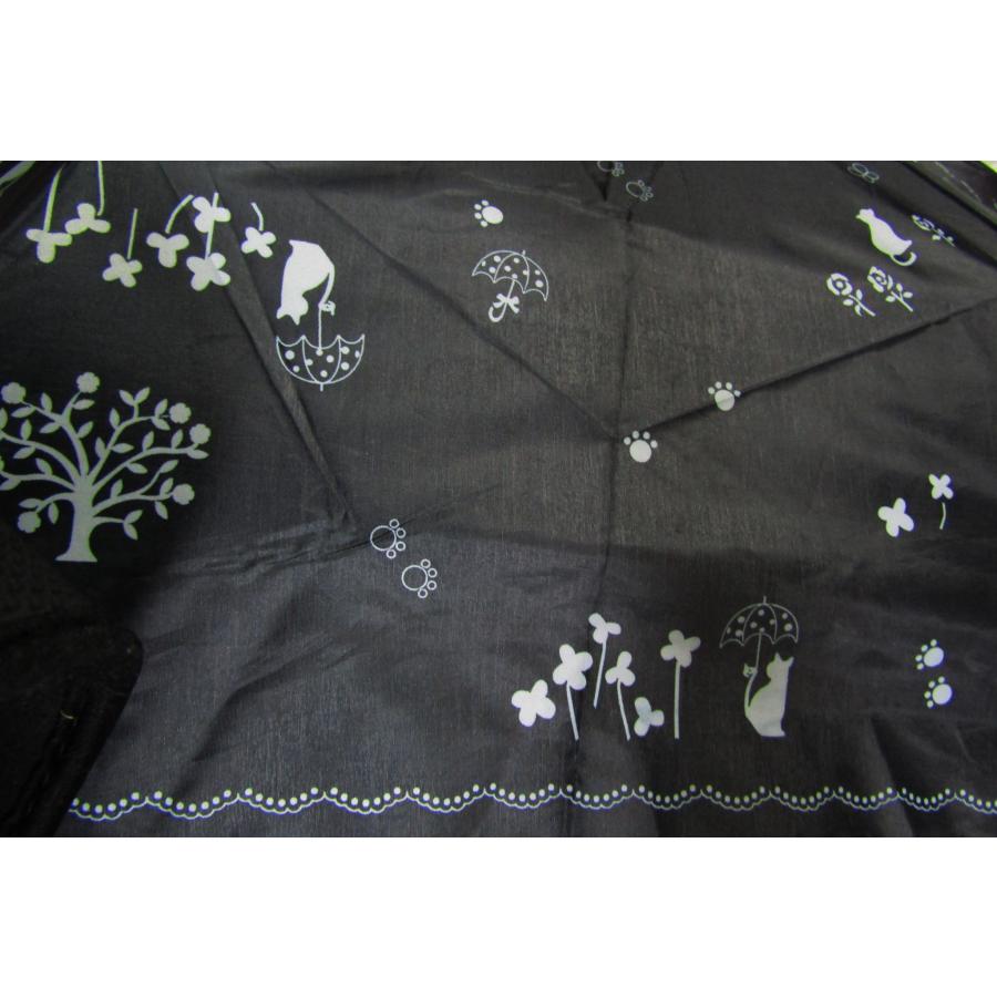 晴雨兼用ミニ折りたたみ傘　ネコ柄  D　１本 |  | 01